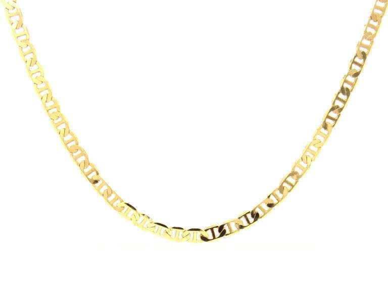 14kt Yellow gold Mariner link chain necklace