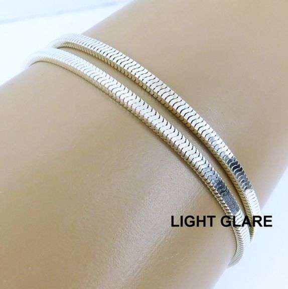 Sterling Silver Double Herringbone Bracelet