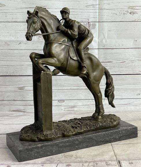 Jockey Bronze Sculpture
