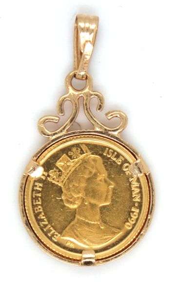 Nice 1990 Isle of Man Cat Coin Pendant