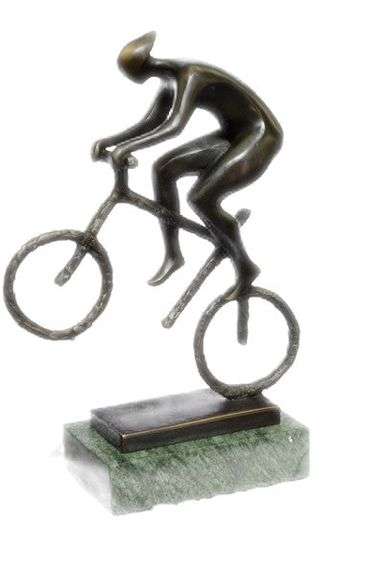 Cyclist Bronze Sculpture