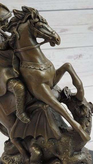 St. George Dragon Slayer Bronze Statue