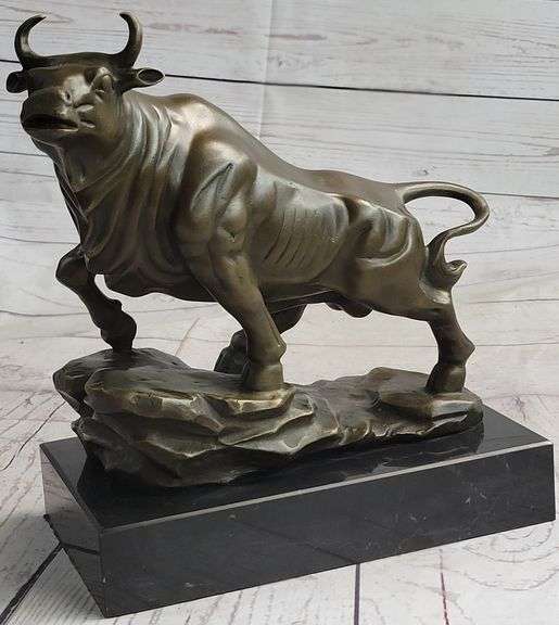 Bull Money wealth Bronze Figure