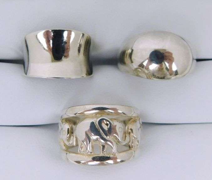 3 Sterling Silver Rings
