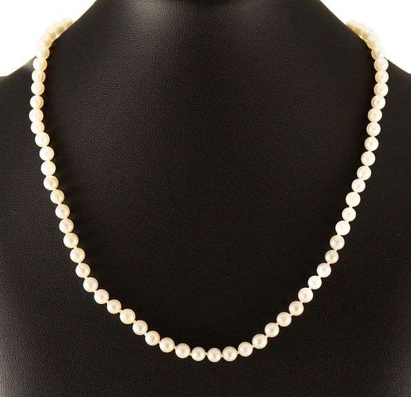 Mikimoto 5.0MM Akoya Pearl Strand Necklace in 18K