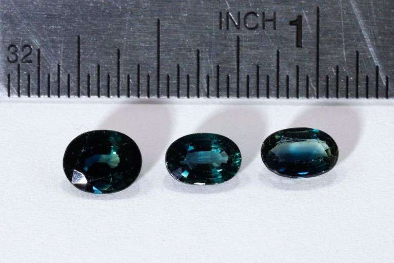 Natural Teal Sapphires - Lot of 3