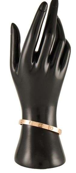 Cartier 0.42ctw Four Diamond Love Bangle Bracelet in 18K