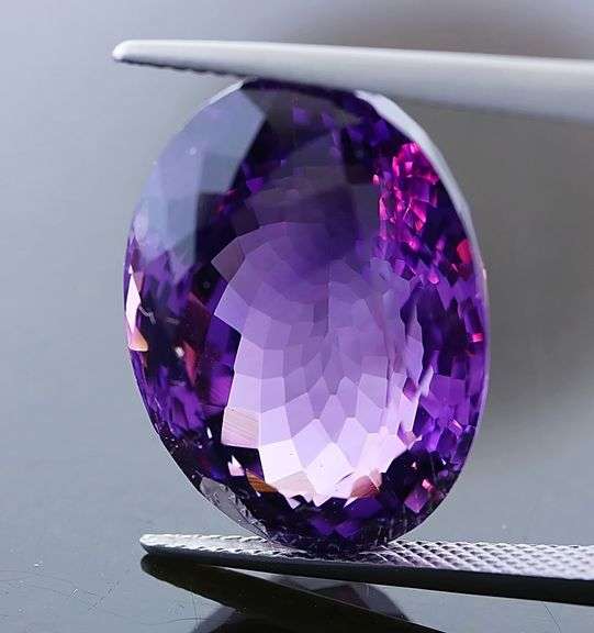 Magnificent 26.56ct VS clarity deep violet Amethyst