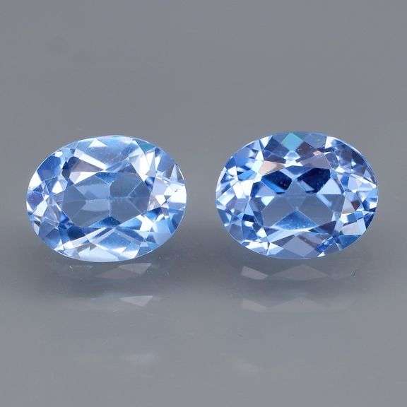 Glittering VS grade 5.91ct pair of French blue Topaz!