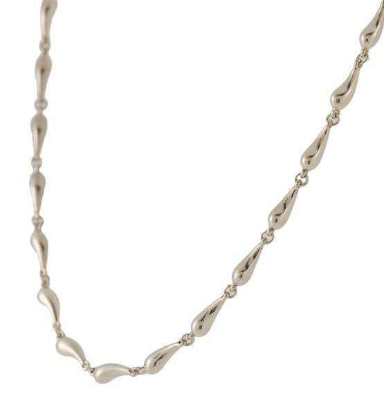 Tiffany & Co. Elsa Peretti Teardrop Link Necklace in Sterling