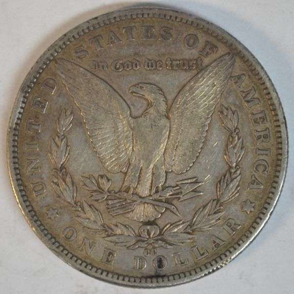 Original scarce 1890-CC Morgan Silver Dollar in sharp XF condition