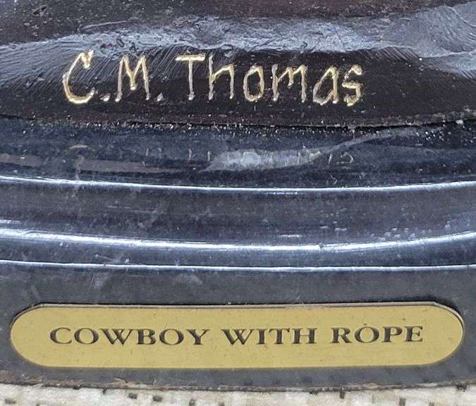 Cowboy on Horse Western Old West Bronze Sculpture