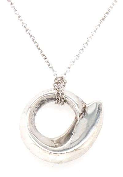 Tiffany & Co Frank Gehry fish circle pendant necklace