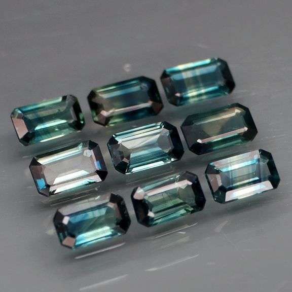 What a unique color palette! 2.99ct set of REAL blue green Australian Sapphires
