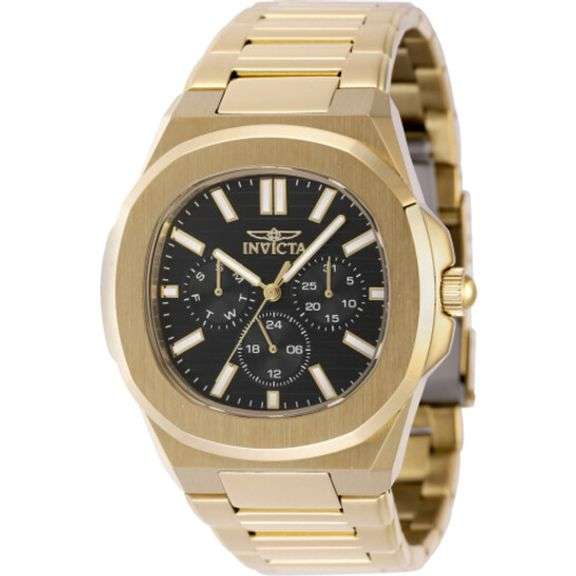 Invicta Speedway Gold-Tone Stainless Steel Black Dial Men's Watch