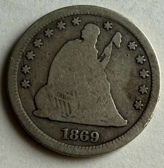 1869 S Seated Quarter