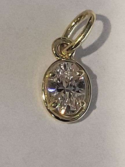 Certified Yellow Gold Lab Diamond Pendant