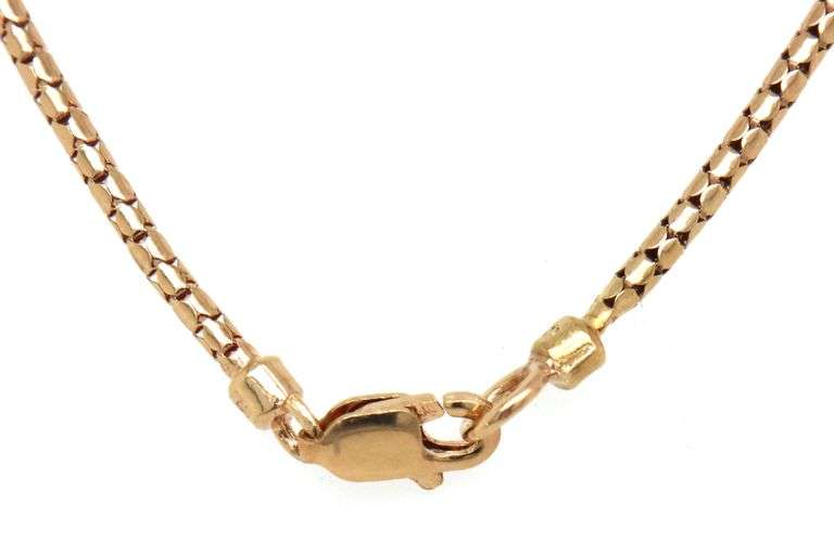 Sparkling 14K YG Necklace