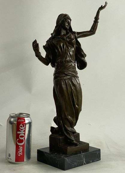 Arab Girl Dancing Bronze Sculpture