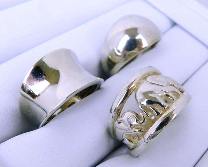3 Sterling Silver Rings