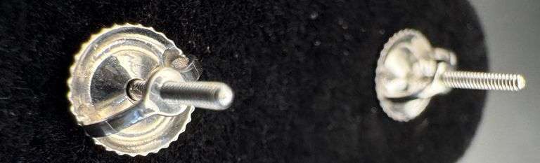 14K White Gold Round Brilliant Cut Diamond Cluster Earrings of 1.0 CT