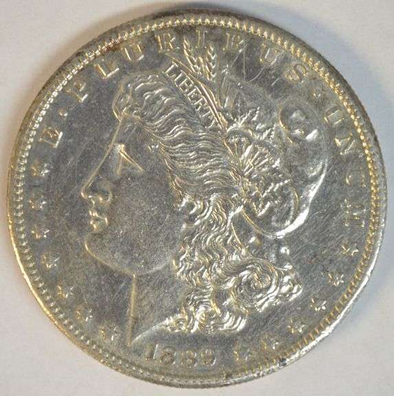 Flashy semi-Prooflike 1889-S Morgan Silver Dollar in AU/BU