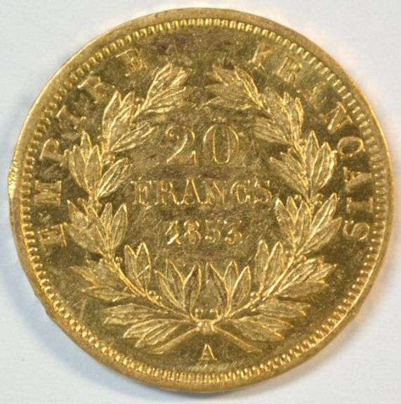 Flashy Prooflike 1853-A France Napoleon 20 Francs Gold Piece