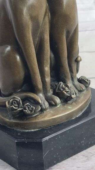 Two Cat Bronze Figurine