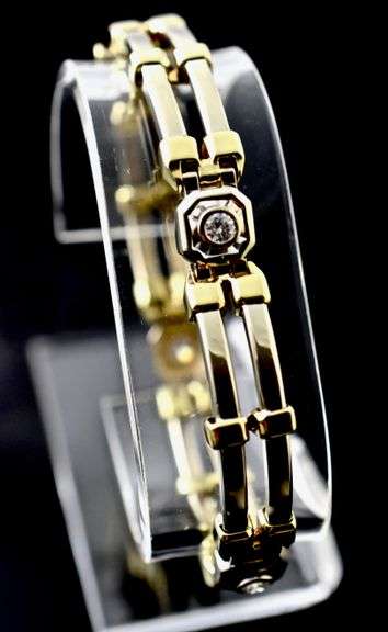 Impressive 14K Two-Tone Bracelet with Diamonds