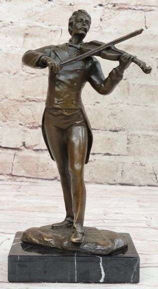 Johann Strauss playing the Violin Bronze Sculpture