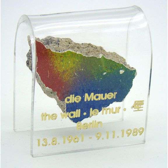 Berlin Wall Fragment with Case