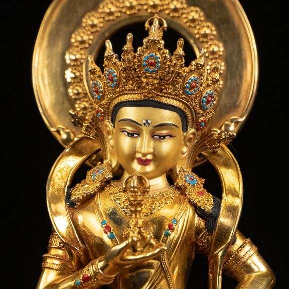 Handcrafted Gold-Plated Tibetan Buddha