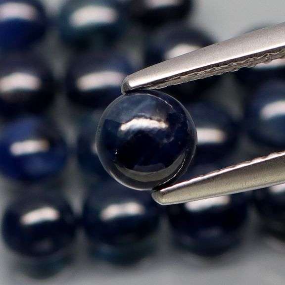 Heavy 10.75ct set of ink blue Sapphires with mirror finishes! Heated only!