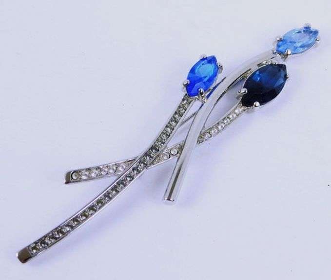 Swarovski Large Crystal Flower Pin