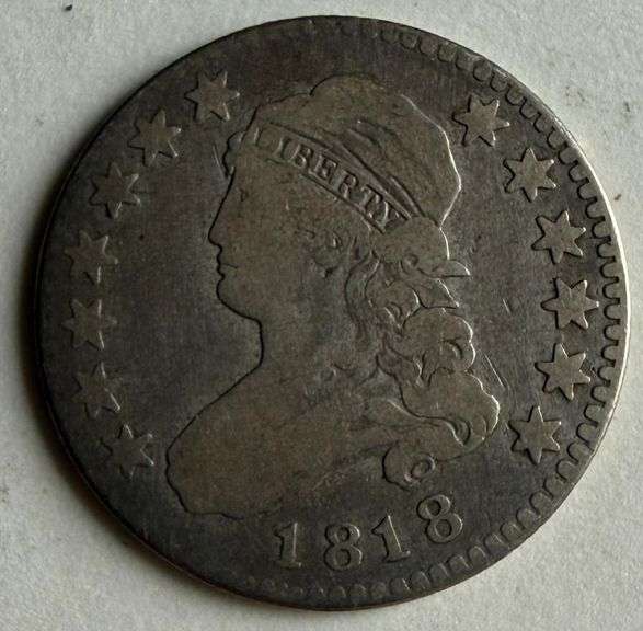 1818 Large Size Bust Quarter