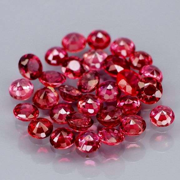 This is a 3.29ct set of REAL UNTREATED RED RUBIES!!!