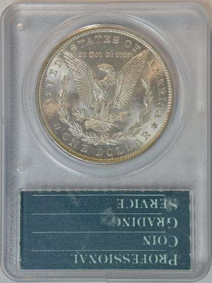 Choice BU 1879 Morgan Silver Dollar in 1st Generation PCGS MS62