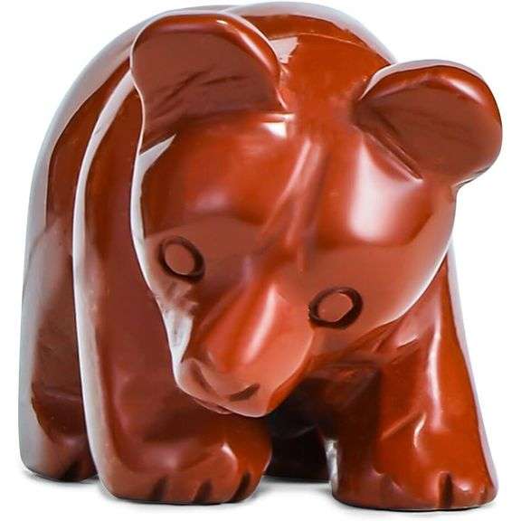 Red Jasper Bear Hand Carved Crystal
