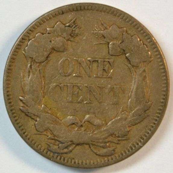 Scarce 1857 Flying Eagle Cent Error. Obverse lamination