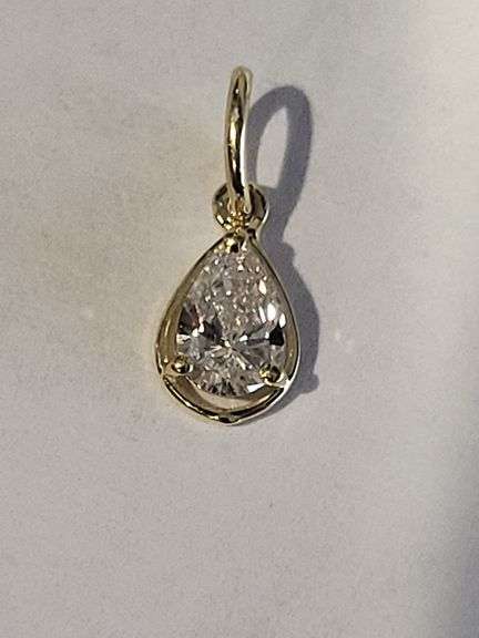 Certified Yellow Gold Lab Diamond Pendant