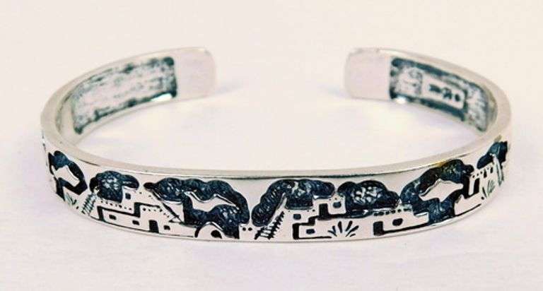 Carolyn Pollack Carved Sterling Silver Cuff Bracelet