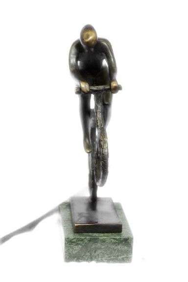 Cyclist Bronze Sculpture