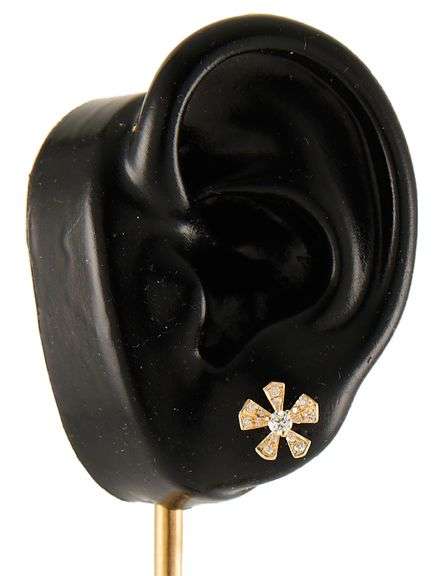 Mimi So 0.45ctw Diamond Wonderland Orchid Stud Earrings in 18K