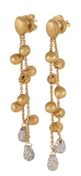Marco Bicego Siviglia 0.60ctw Diamond Double Strand Dangle Earrings in 18K