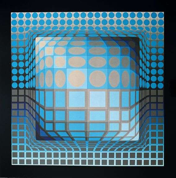 Rare Victor Vasarely Heliogravure Circa 1974, KOSKA-REV