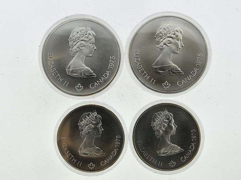 1976 Canadian Olympics Sterling Silver 4 Coin Set