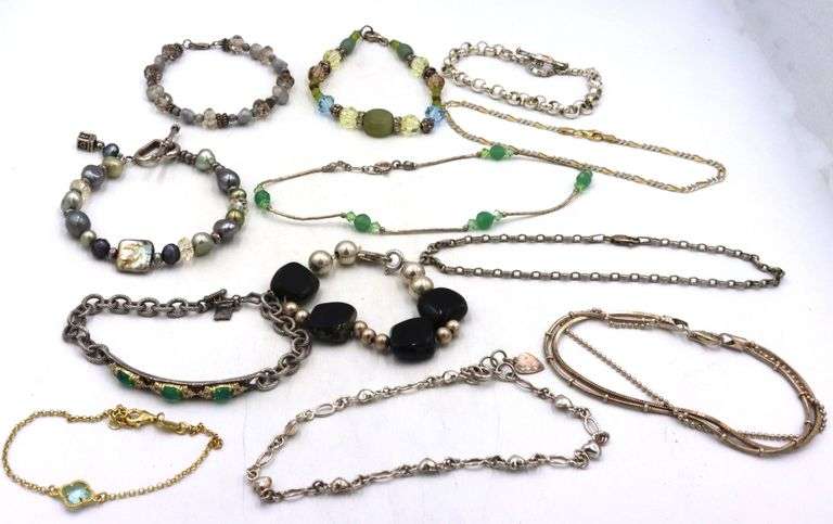 Group lot of Vintage 925 sterling silver bracelets