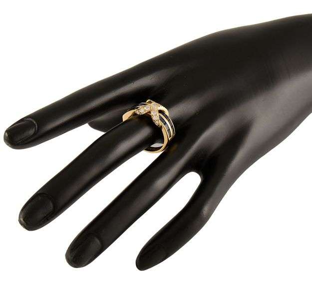 Tiffany & Co. Signature X 1.60ctw Sapphire and 0.60ctw Diamond Ring in 18K