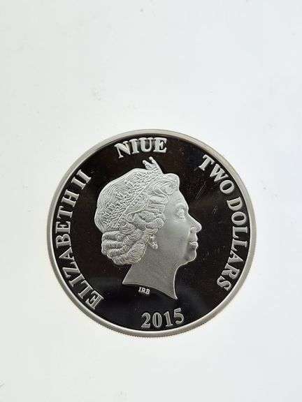 2015 Niue $2 Colorized Dragon, 1 Oz. Silver - See Description