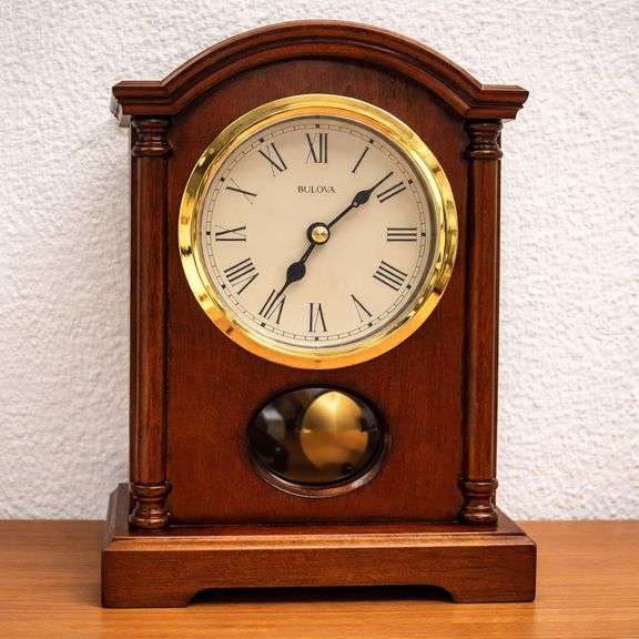 Bulova Dalton Chiming Pendulum Table Clock